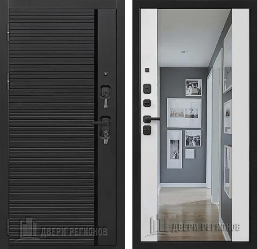 Дверь металлическая Regidoors Стайл Z, Белоснежная мягкая шагрень