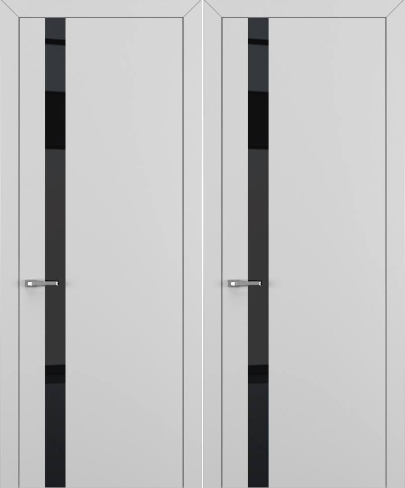Межкомнатная дверь Zadoor Квалитет К2 Lacobel Black матовый серый